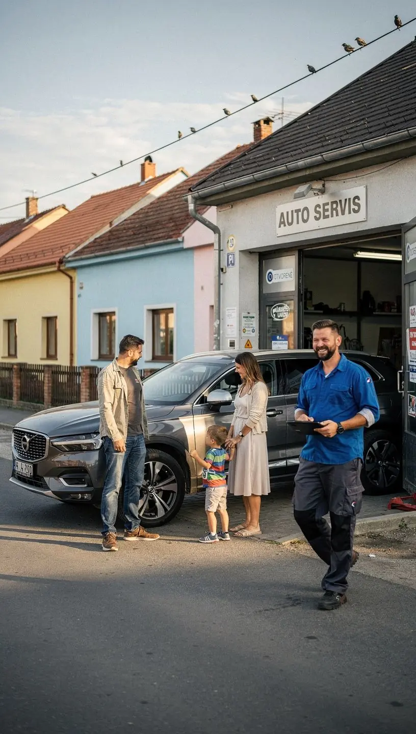 Detailný záber na opotrebované brzdové doštičky s viditeľnou fotodokumentáciou.